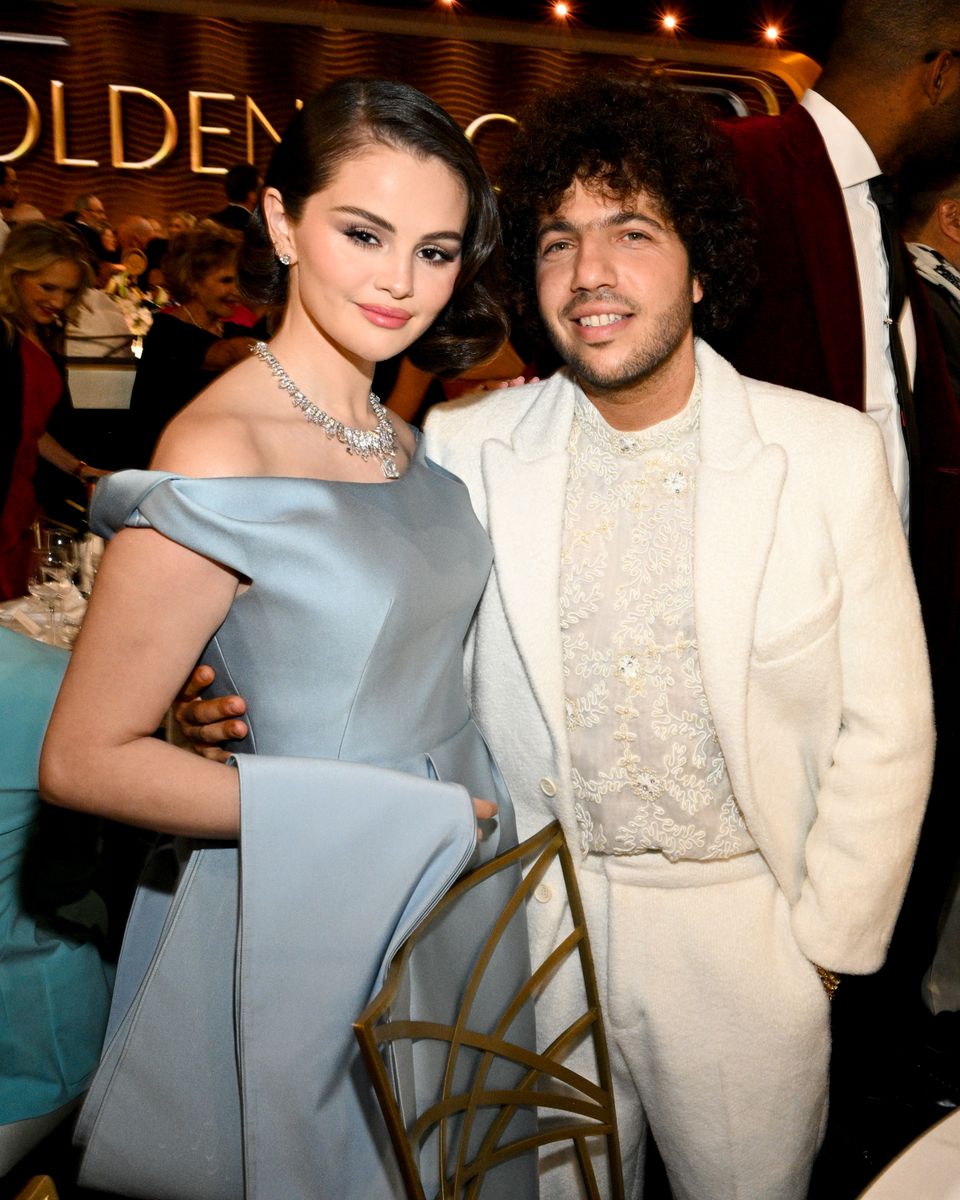 Selena Gomez, Benny Blanco during the 82nd Annual Golden Globes