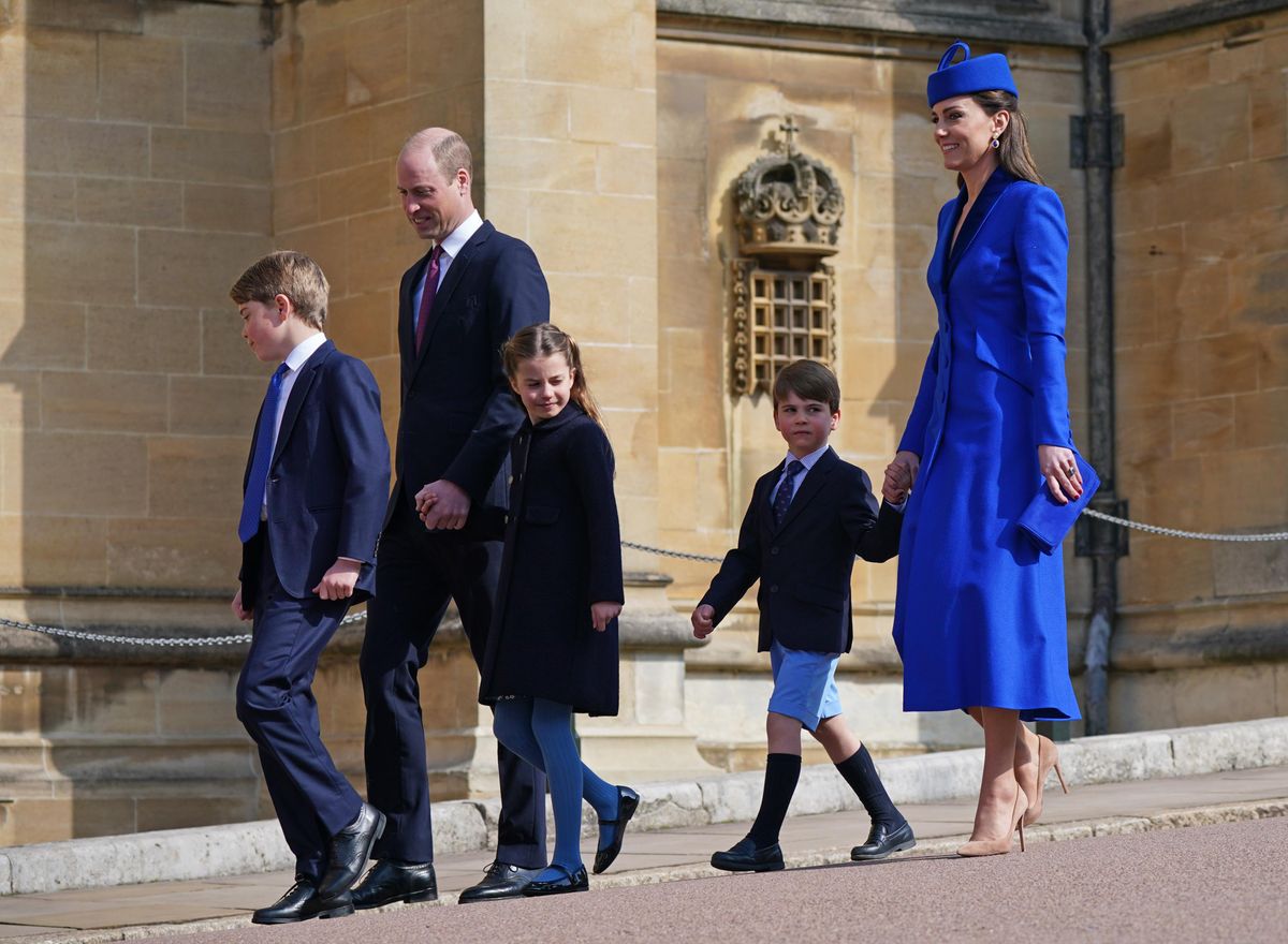 The Wales family pictured attending Easter service in 2023
