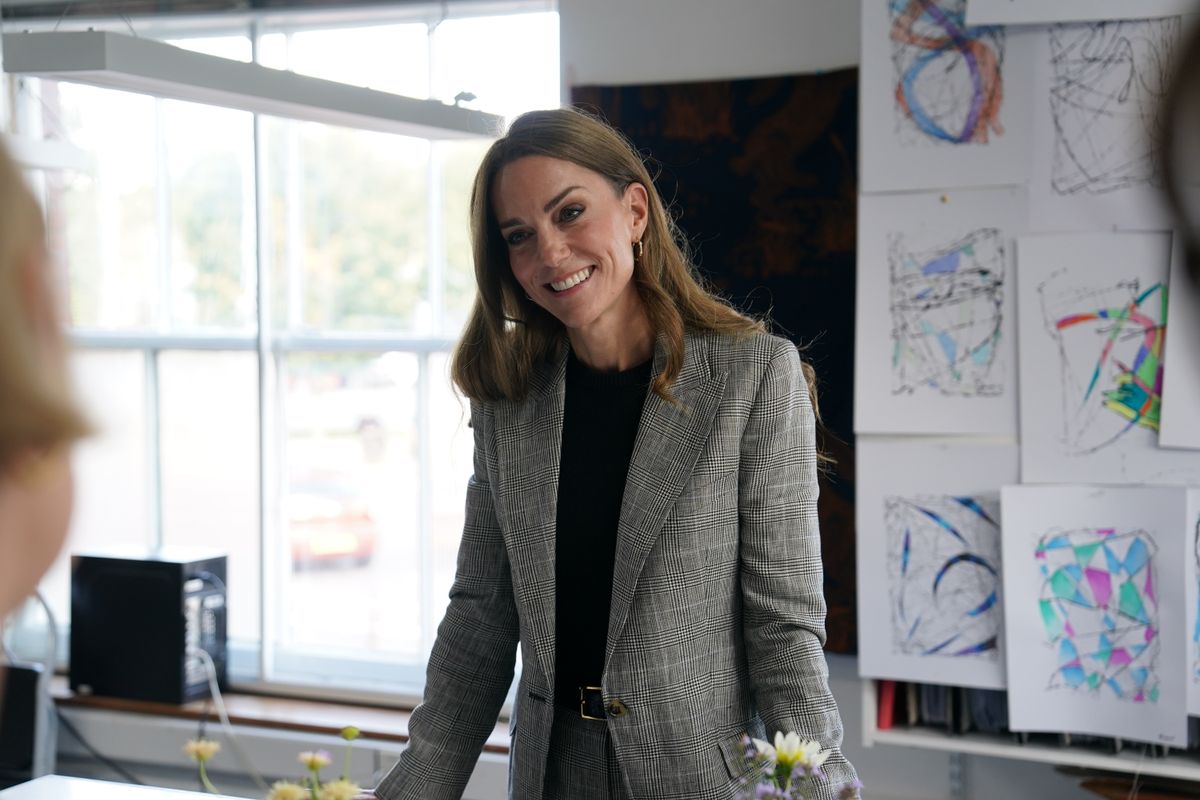 Kate Middleton Steps Out in Chic Prince of Wales Check Ensemble