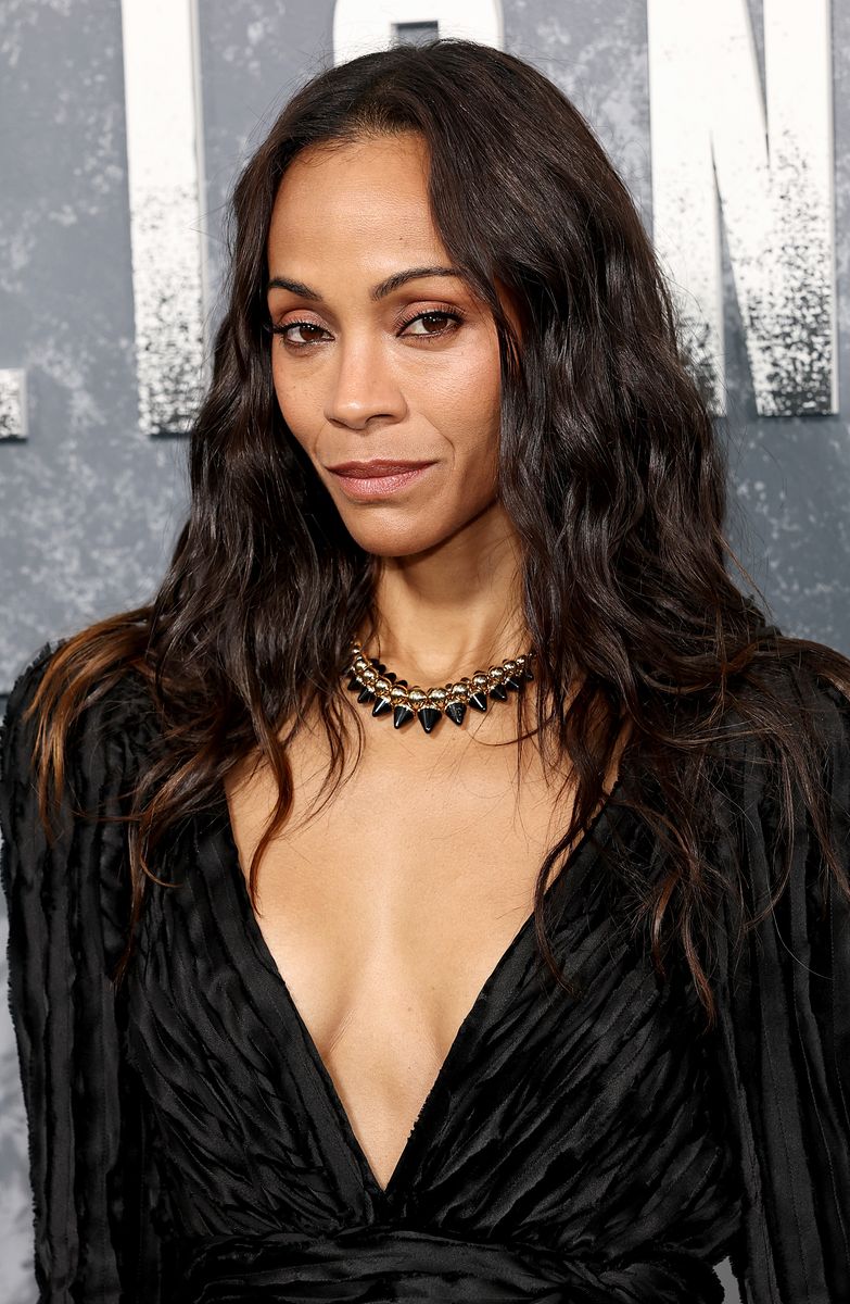 NEW YORK, NEW YORK - JULY 29: Zoe Saldaña attends Paramount+'s "Lioness" Season 3 New York Premiere at SVA Theater on July 29, 2026 in New York City. (Photo by Jamie McCarthy/Getty Images)