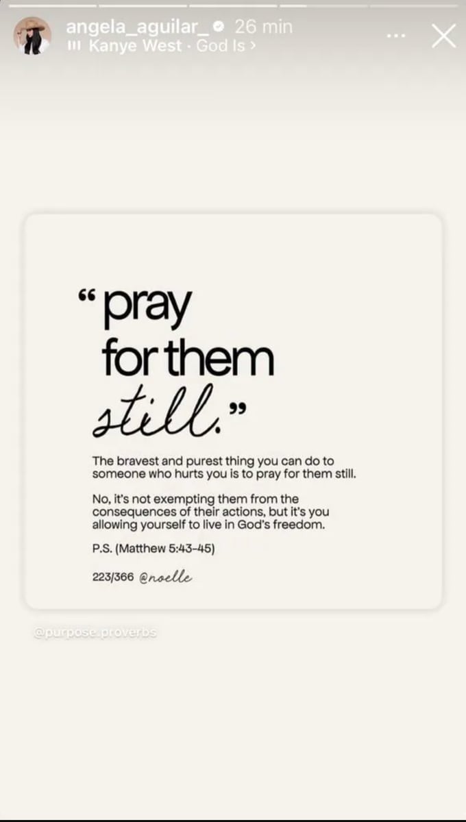 The singer is leaning on faith