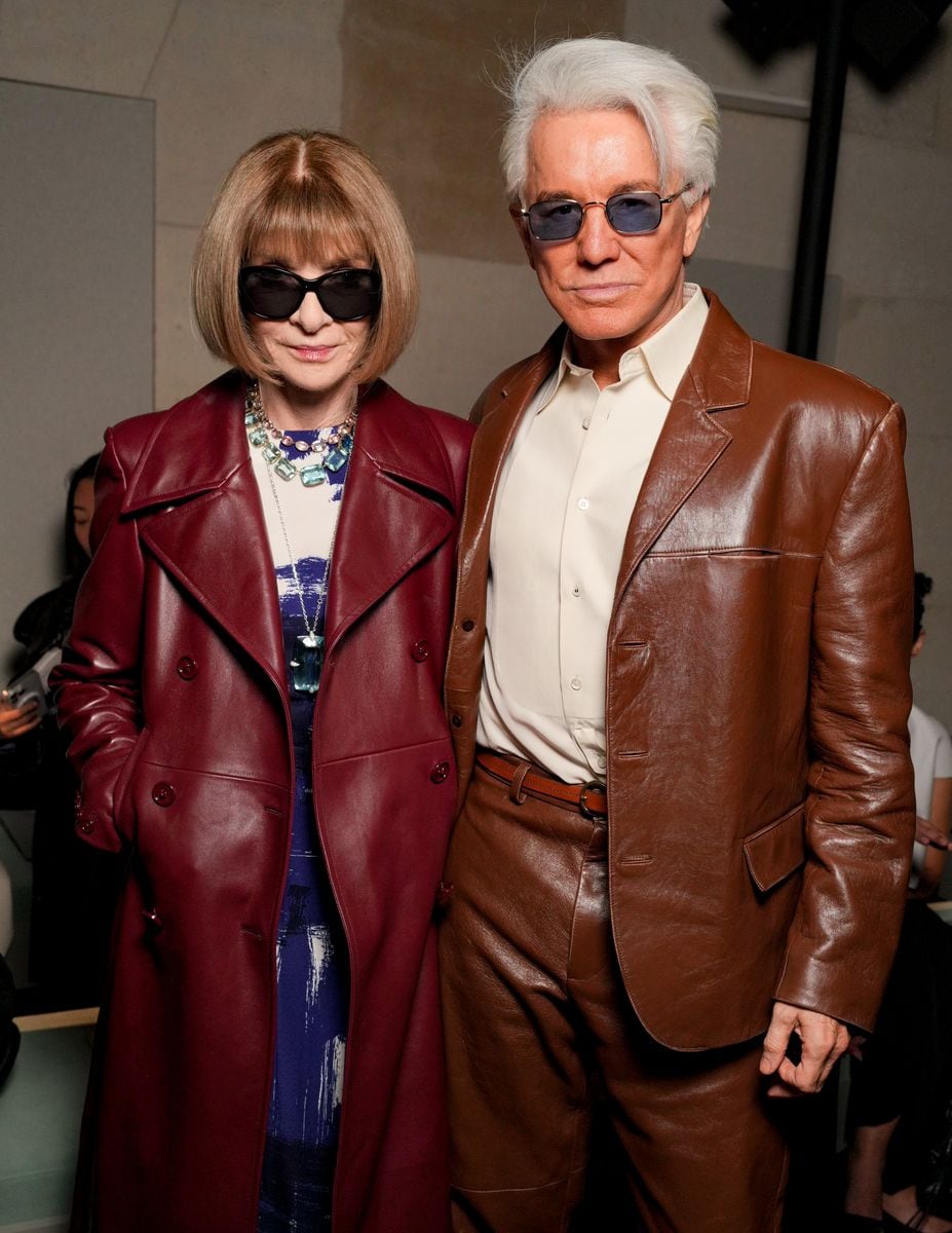 Anna Wintour, Baz Luhrmann at the Balenciaga fashion show as part of Spring/Summer 2026 Paris Fashion Week on October 04, 2025 in Paris, France. (Photo by Swan Gallet/WWD via Getty Images)