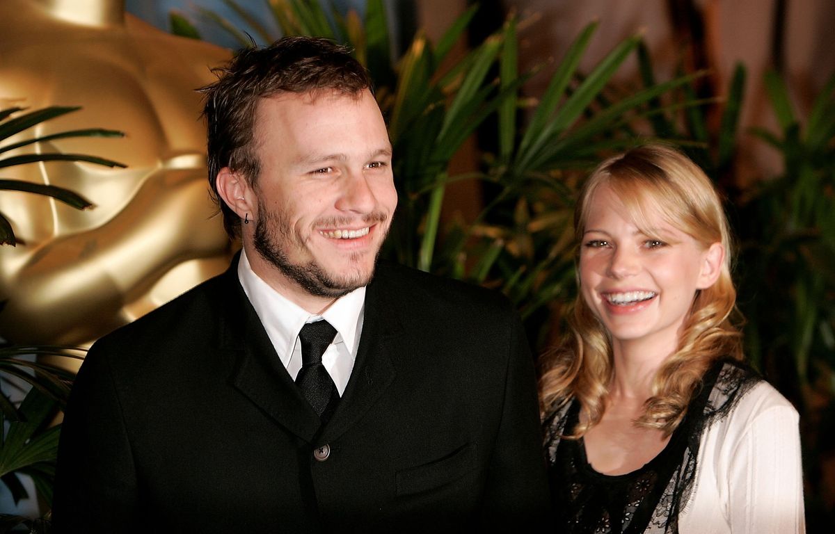 Heath Ledger and Michelle Williams at the 2006 Oscars nominees luncheon