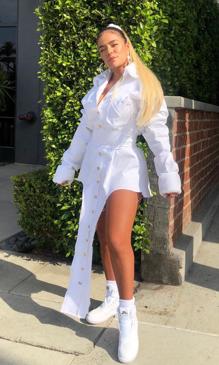 Karol G monochrome outfits