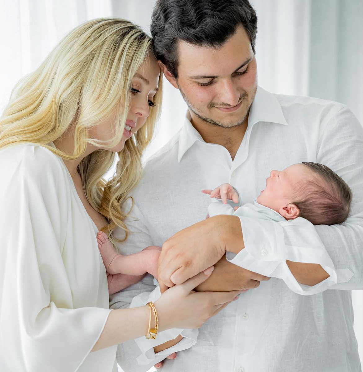 The photos come after Tiffany announced his birth with a black-and-white close-up of his tiny foot.