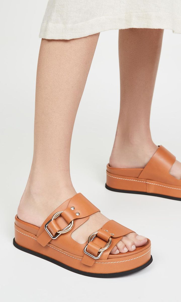 Freida dad sandals by 3.1 Phillip Lim with white stitching