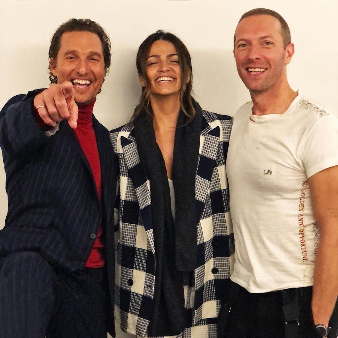 Matthew McConaughey, Camila Alves and Chris Martin