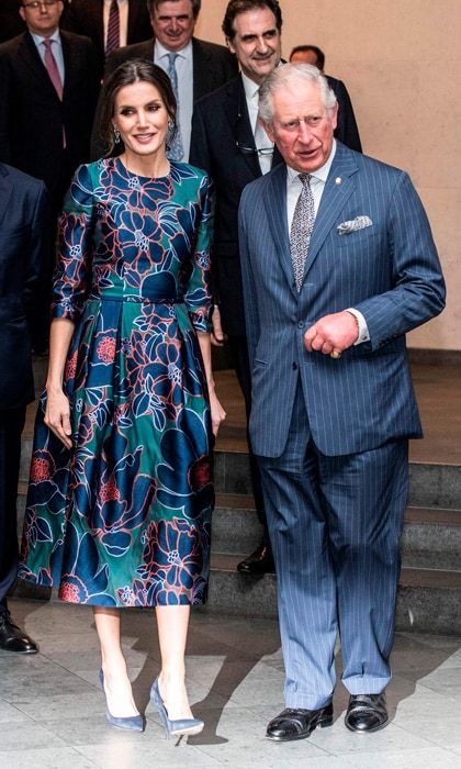 Queen Letizia and Prince Charles at National Gallery