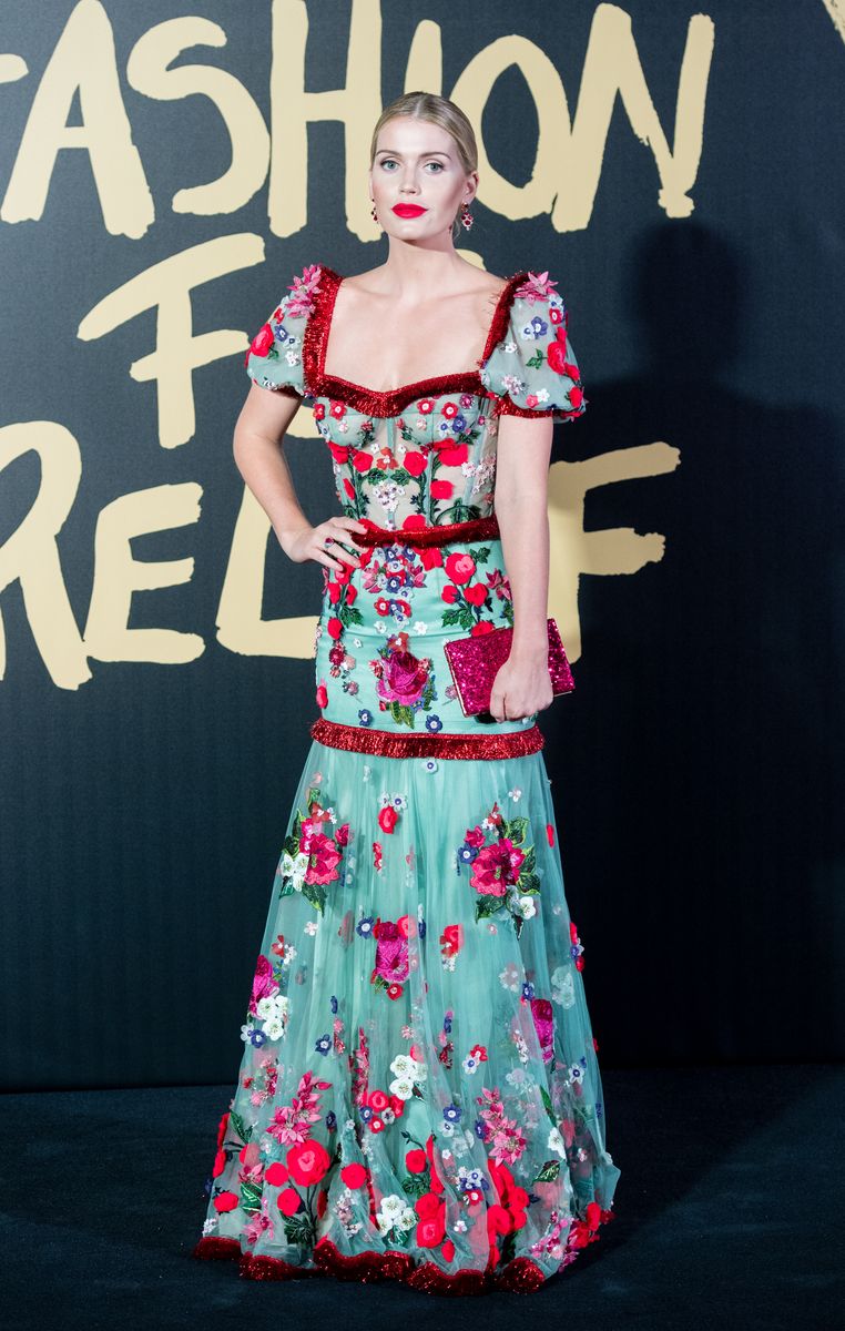 Lady Kitty Spencer  attends Fashion For Relief London 2019 at The British Museum on September 14, 2019 