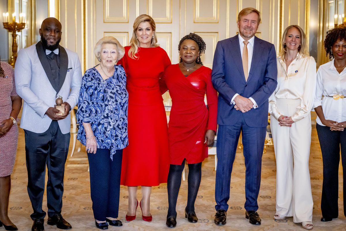 Queen Máxima celebrated inspiring social initiatives at the 2026 Appeltjes van Oranje awards in The Hague, joined by King Willem-Alexander and Princess Beatrix.