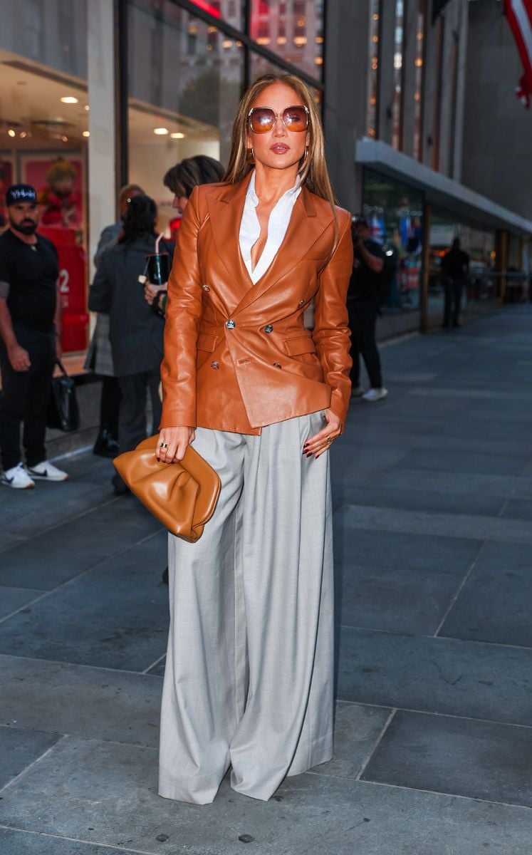 Jennifer Lopez is seen arriving to the 'Today Show' on October 6, 2025 in New York, New York