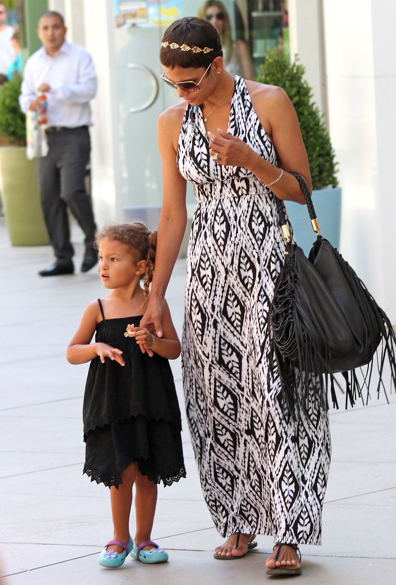 Halle Berry and daughter Nahla Aubry are seen in Century City on July 26, 2011 in Los Angeles, California. 