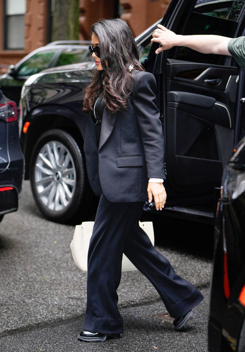 Salma Hayek is seen on May 16, 2025 in New York City
