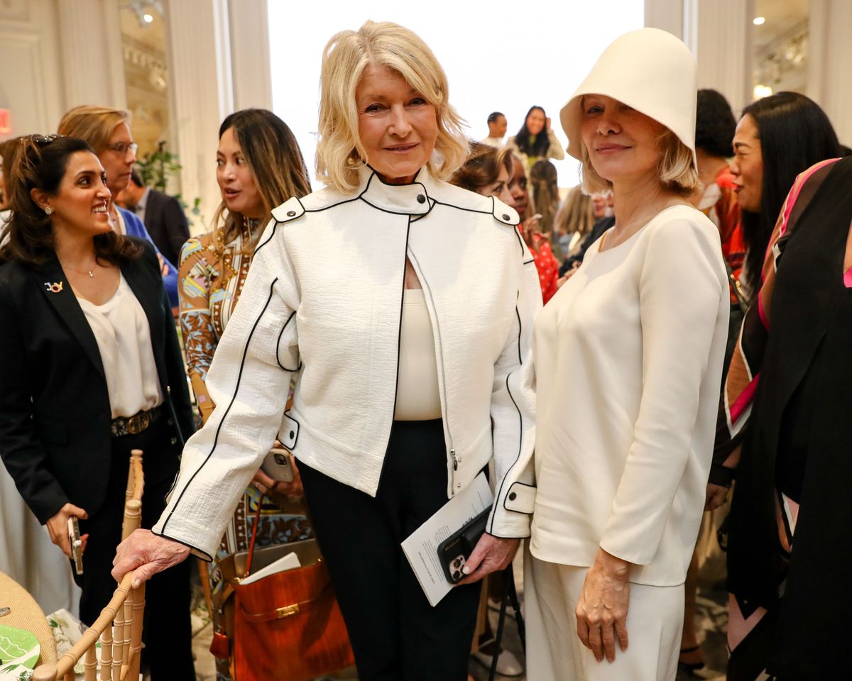 Pamela Anderson at the Tory Burch Foundation Honors Martha Stewart at 2025 Founders Breakfast