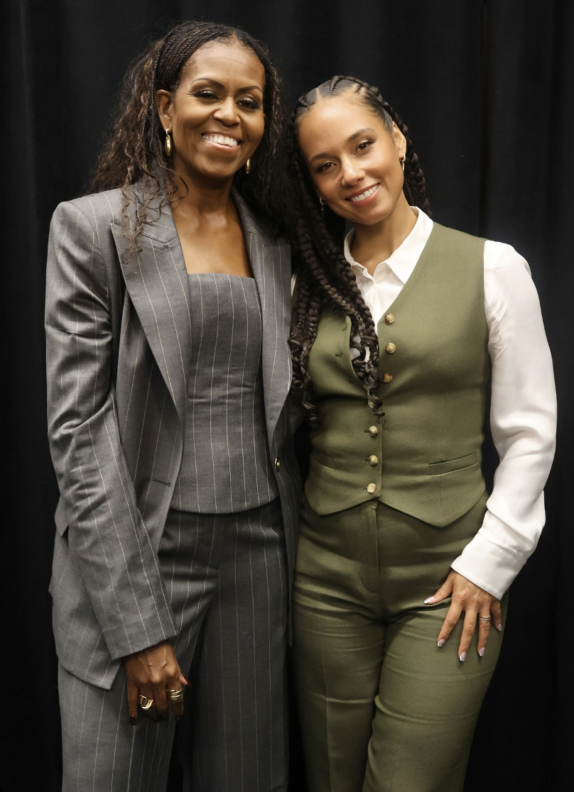 Alicia Keys and Michelle Obama stun in suits while sharing an inspiring ...