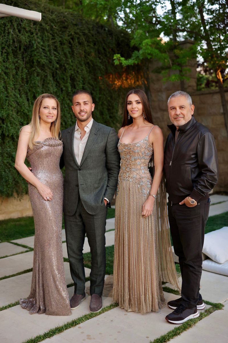 Celio’s parents, Elie Saab and Claudine Saab, with the couple