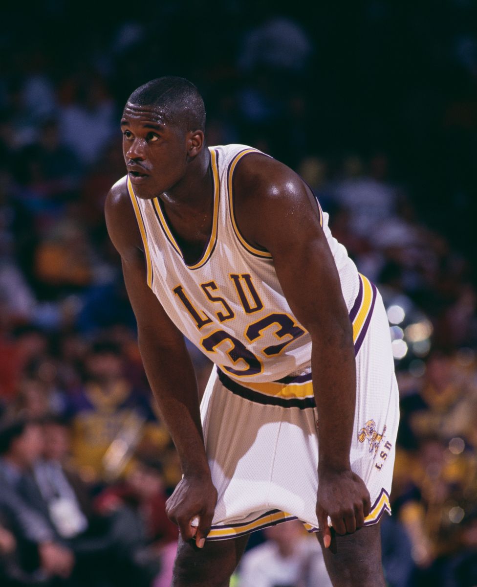 Shaq during the NCAA Southeastern Conference college basketball game against the University of Louisville Cardinals on 21st December 1991