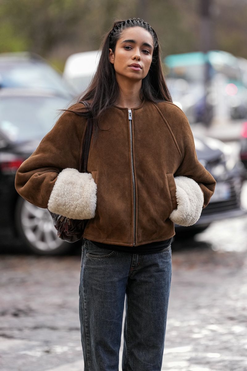 Sateen Besson attending the Miu Miu Fashion Show during Paris Fashion Week Womenswear Fall/Winter 2026-2027