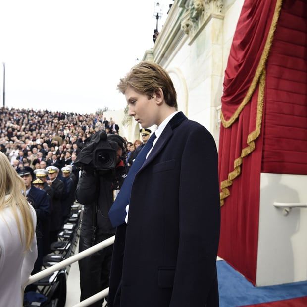 Donald's youngest child followed his older siblings to the swearing in ceremony.
Photo: Getty Images