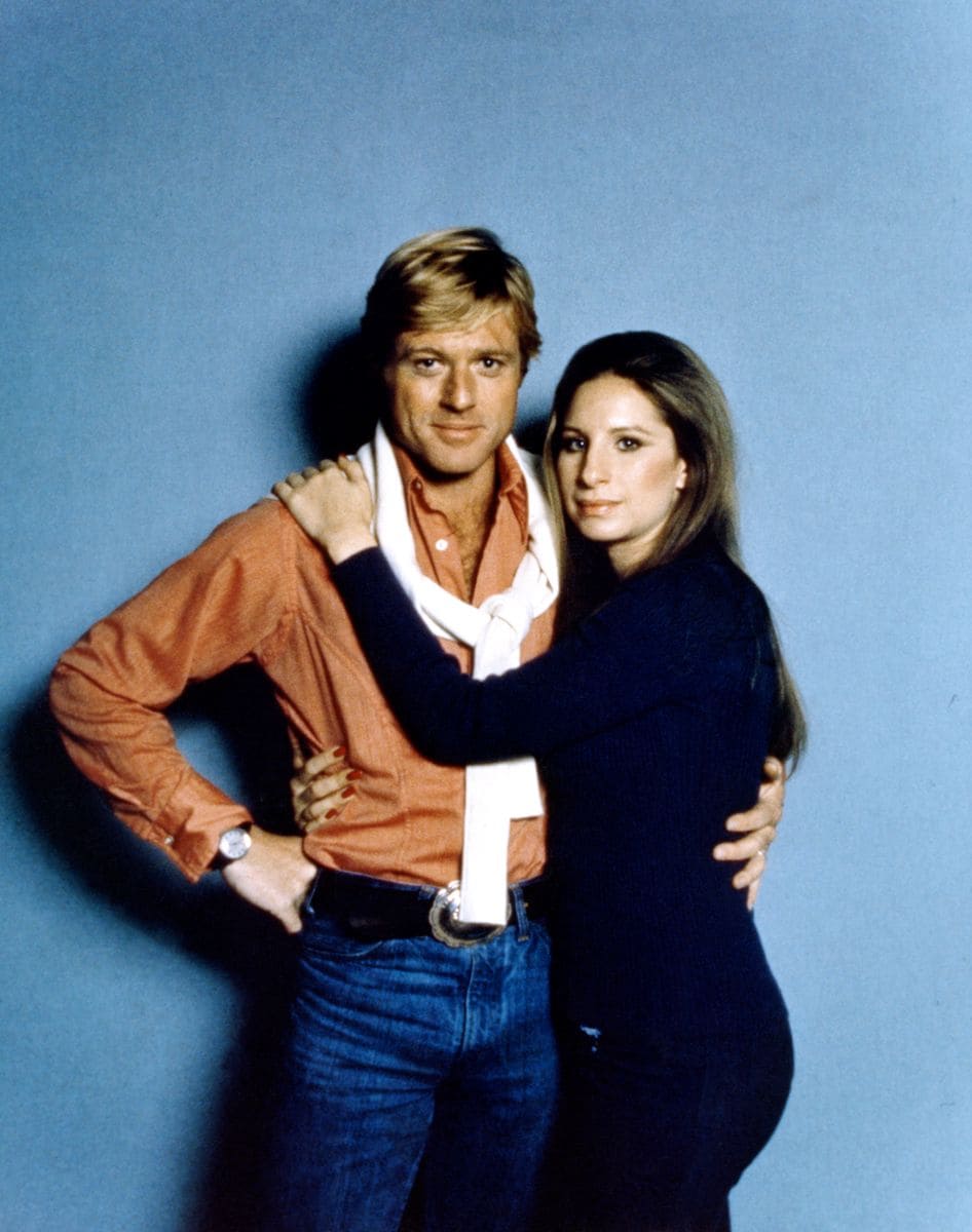 Robert Redford and Barbra Streisand on the set of The Way We Were 
