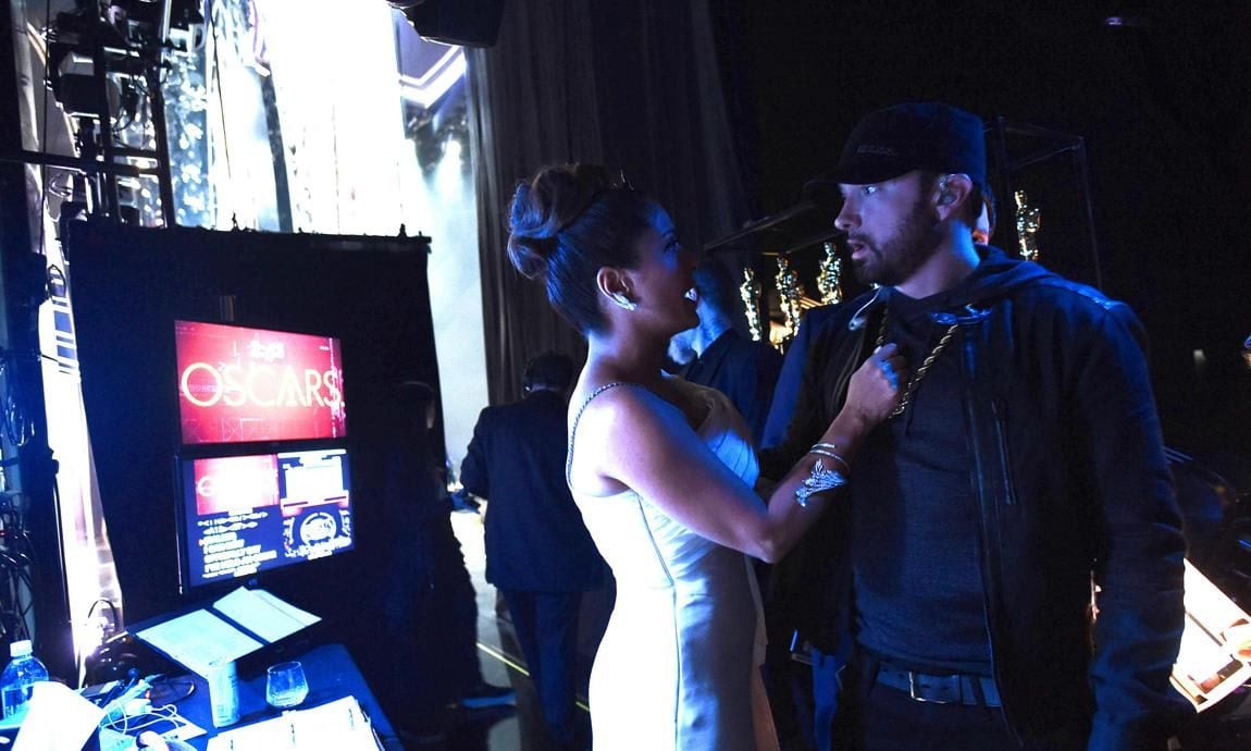 Salma Hayek Pinault and Eminem