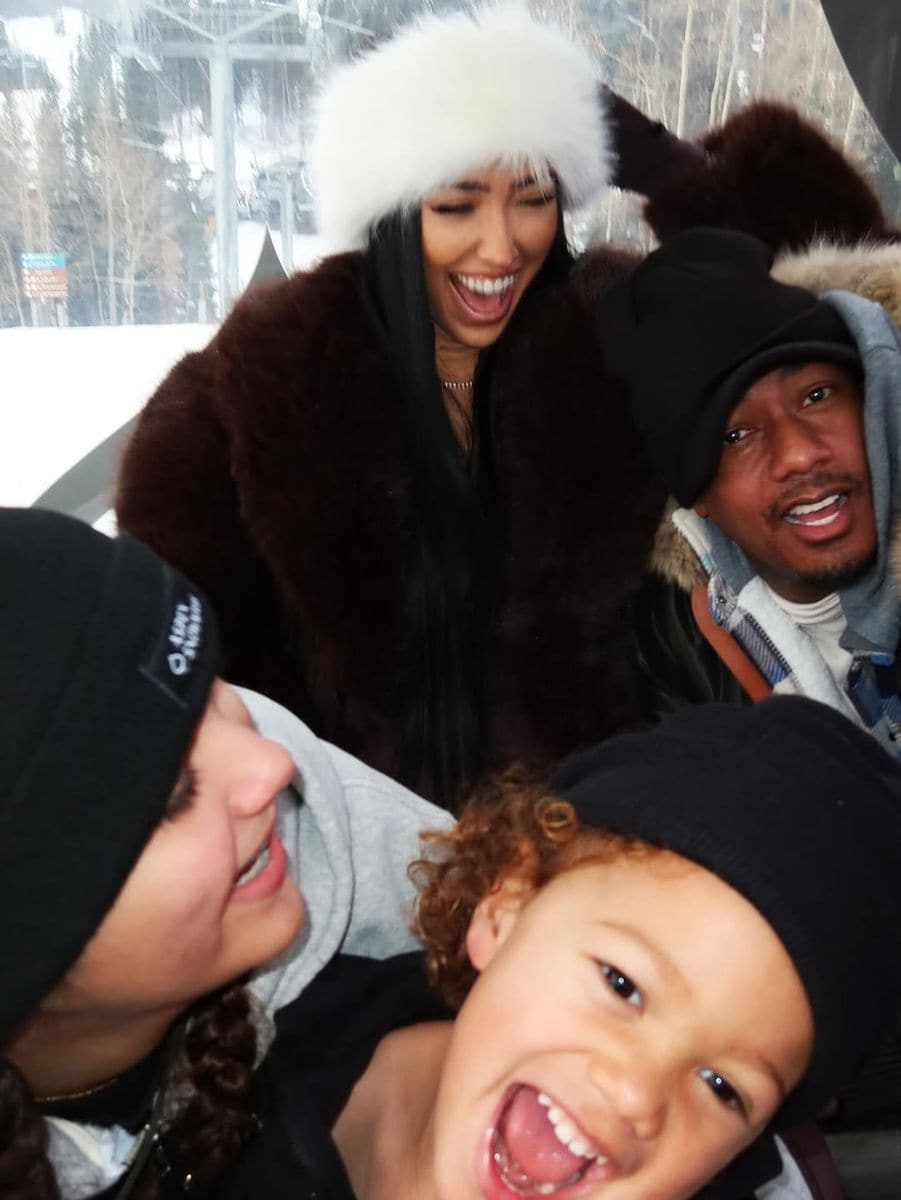 Moroccan and Monroe spent time in the snow with Nick, Bre and their little brother