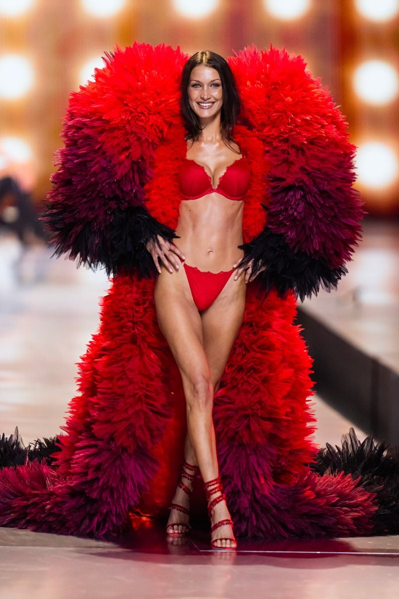 Bella Hadid walks the runway during the Victoria's Secret Fashion Show