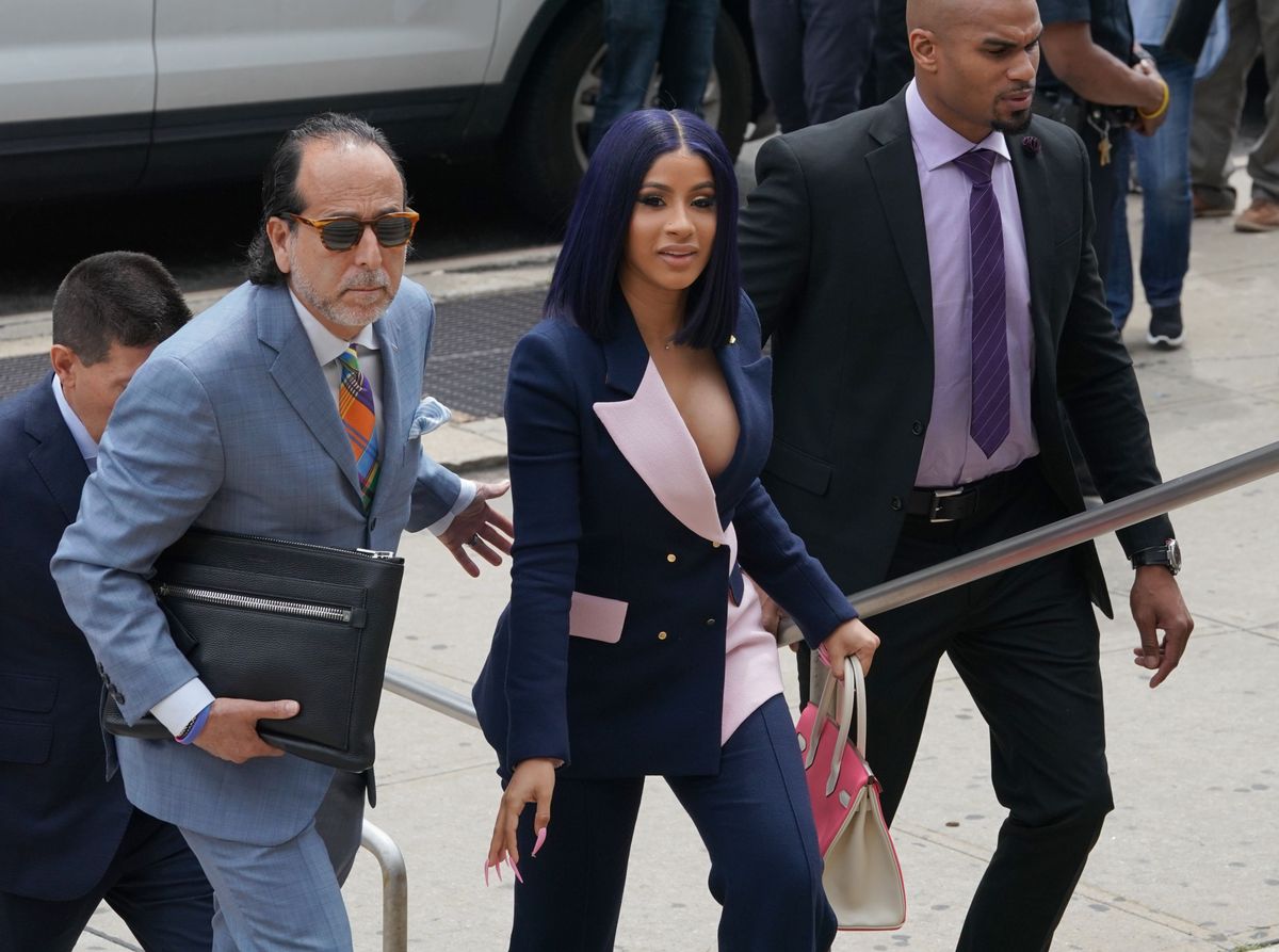 Grammy-winning rapper Cardi B arrives for her arraignment in Queens, New York, on June 25, 2019 