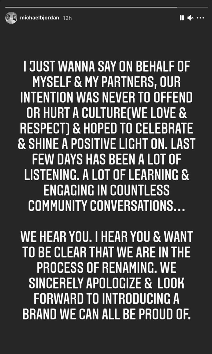 Michael B. Jordan's Instagram Story