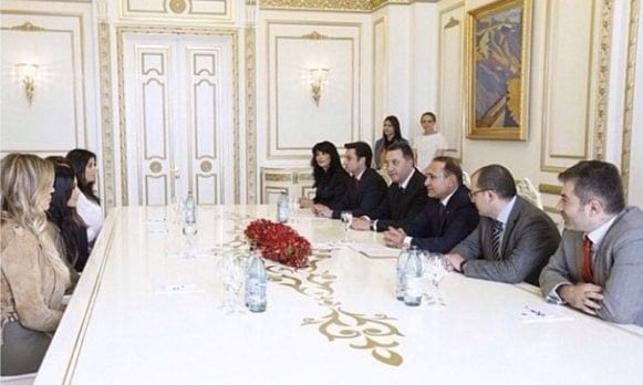 The Kardashians meeting Armenia's Prime Minister, Hovik Abrahamyan
Photo: Instragram
