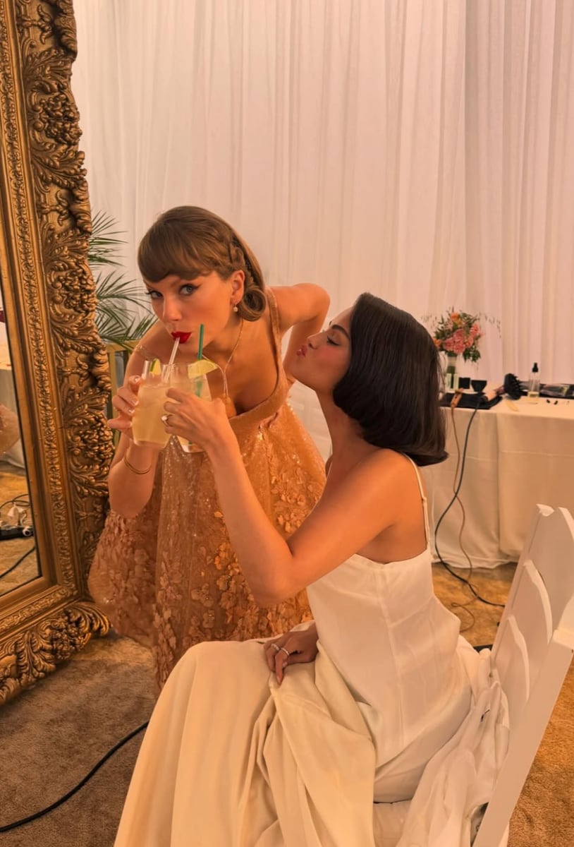 Taylor Swift shines in princess-like gown at Selena Gomez’s wedding in new photos