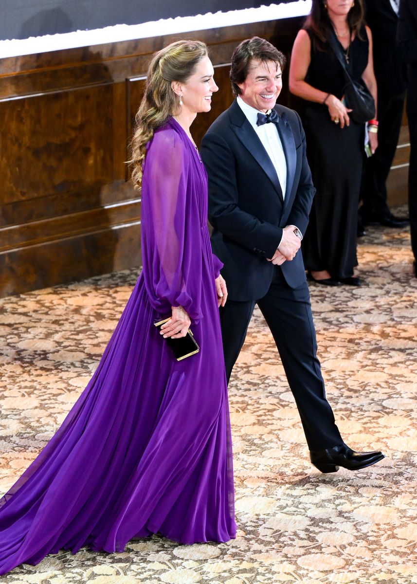 Princess Kate reunited with Tom Cruise at the London premiere, four years after the Hollywood star joined the Prince and Princess of Wales at the U.K. premiere of Top Gun: Maverick in 2022.