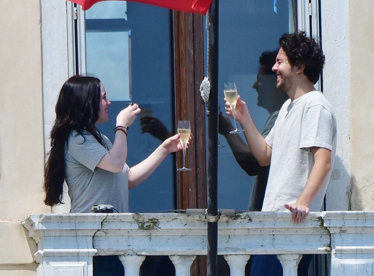 Billie Eilish and boyfriend Nat Wolff are all smiles in romantic outing in Italy