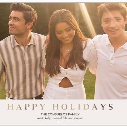 Kelly Ripa's family Christmas card
