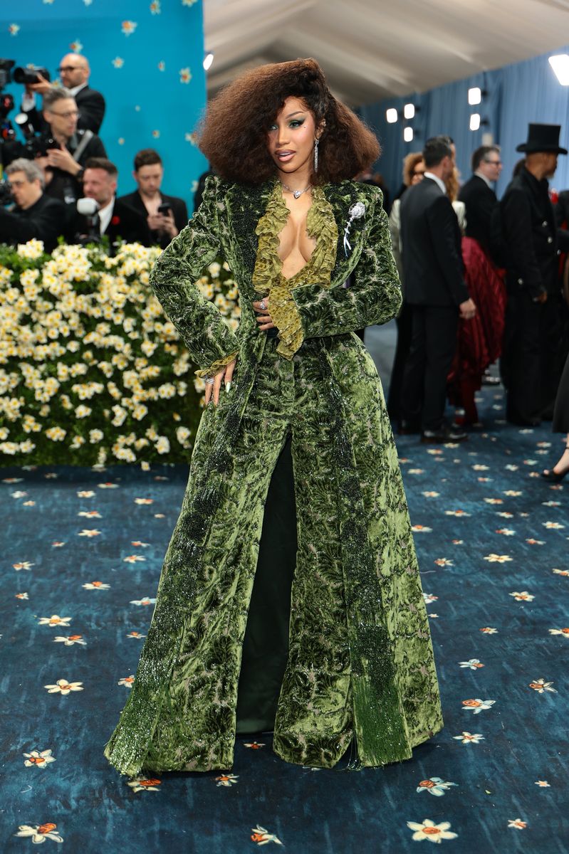 Cardi B attends the 2025 Met Gala Celebrating "Superfine: Tailoring Black Style" 