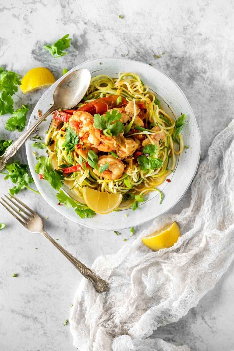 2. Zucchini Noodle Stir-Fry with Shrimp