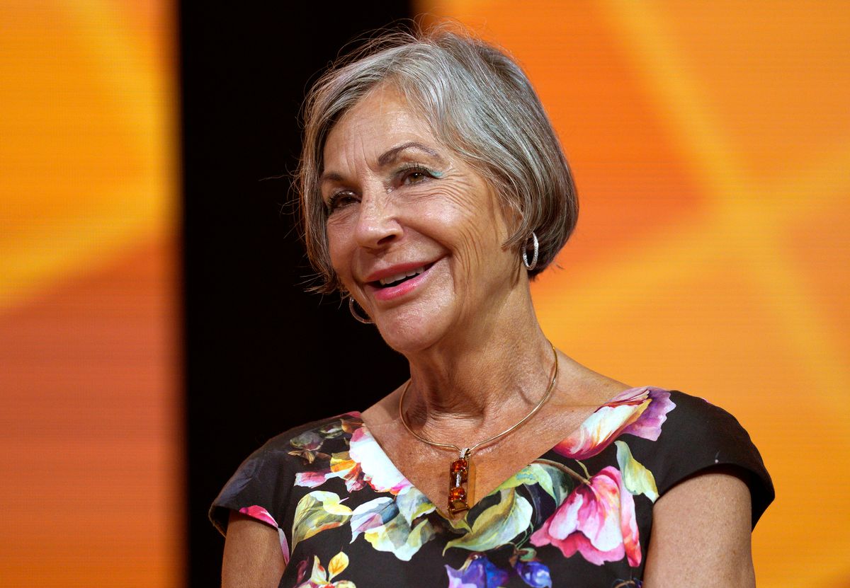 Alice Walton, daughter of Walmart founder Sam Walton, waits onstage during the annual Walmart shareholders meeting event on June 1, 2018 in Fayetteville, Arkansas. 