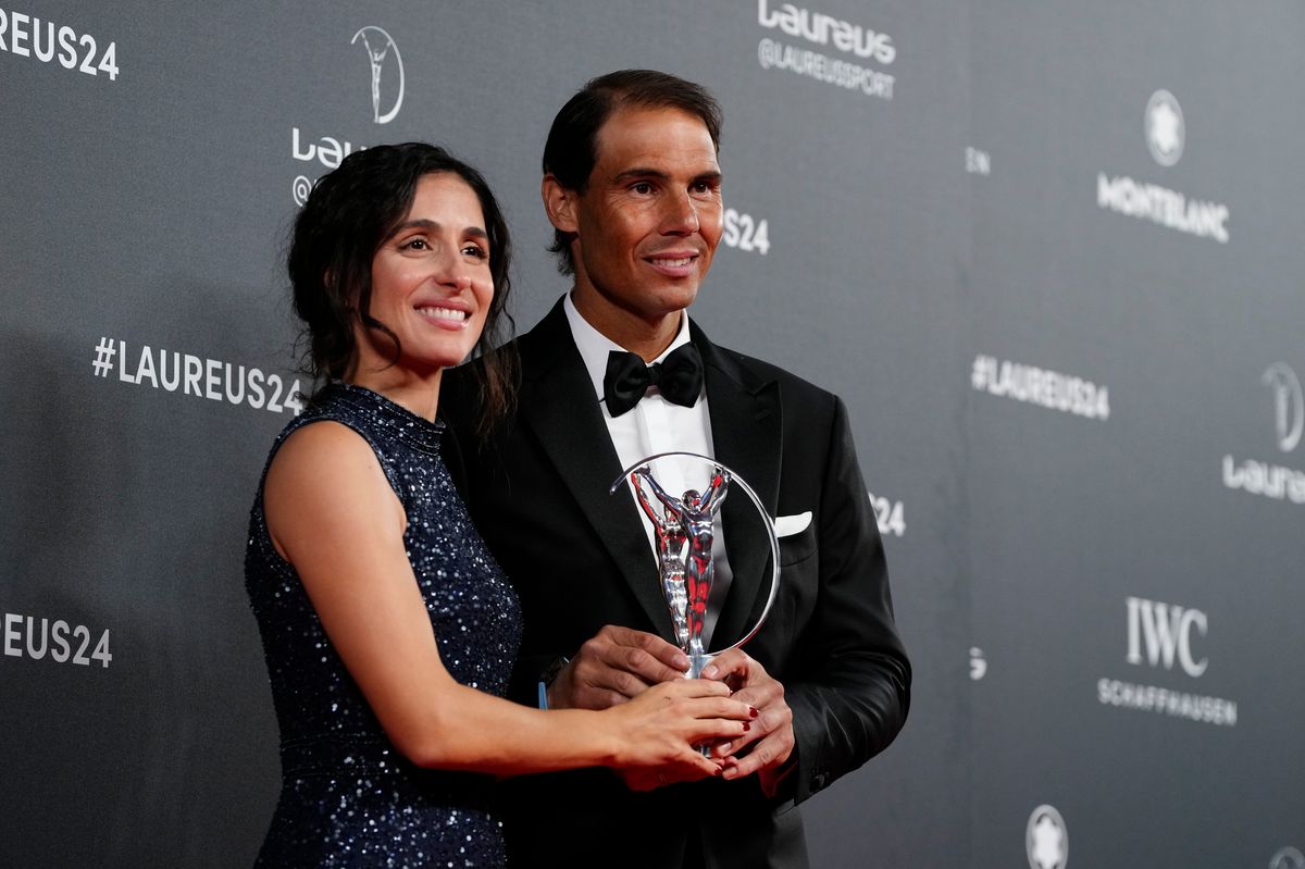 Mery Perello and Rafa Nadal at the Laureus World Sports Awards in 2024