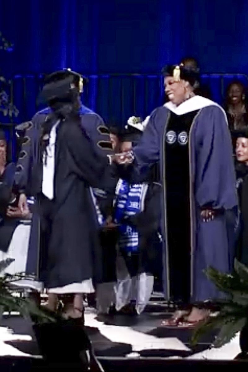 Zahara proudly earned her BA