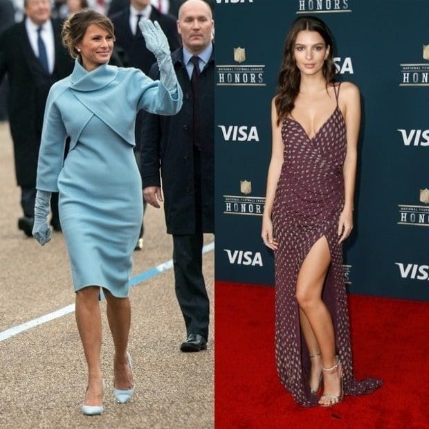 Emily supported the first lady after a "gender specific attack."
Photos: Getty Images