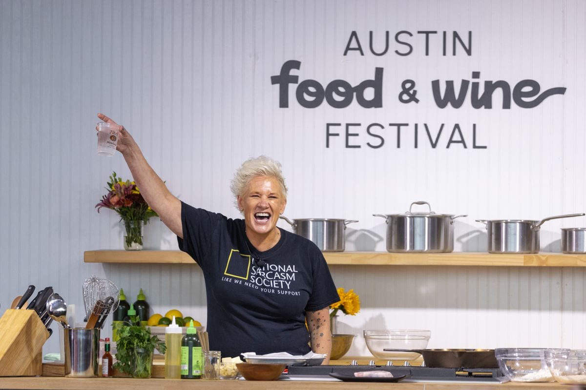 Chef Anne Burrell attends the Austin FOOD & WINE Festival at Auditorium Shores on November 05, 2023