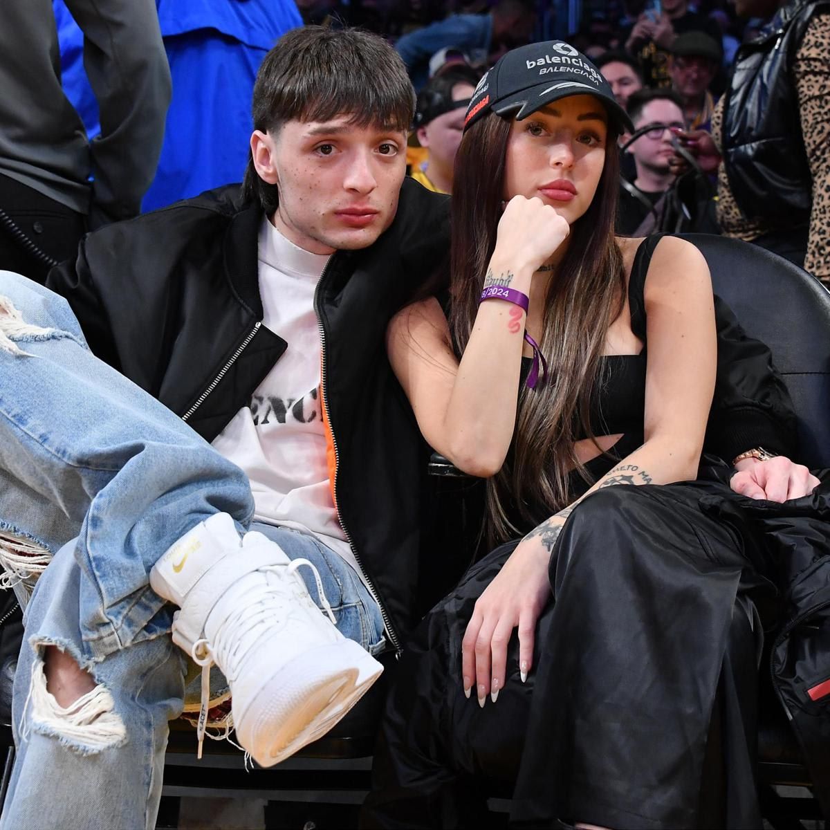 Celebrities At The Los Angeles Lakers Game