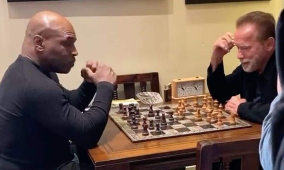 Arnold Schwarzenegger and Mike Tyson