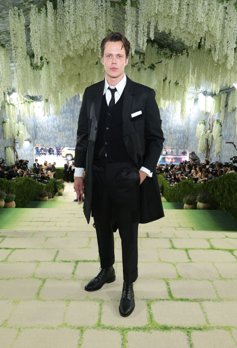 NEW YORK, NEW YORK - MAY 04: Bill SkarsgÃ¥rd attends the 2026 Met Gala celebrating "Costume Art" at the Metropolitan Museum of Art on May 04, 2026 in New York City. (Photo by Kevin Mazur/MG26/Getty Images for The Met Museum/Vogue) 