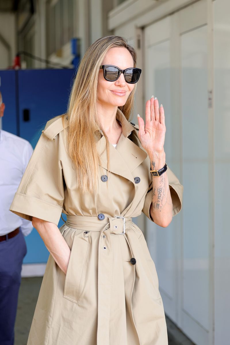 Angelina Jolie arriving at the Venice International Film Festival