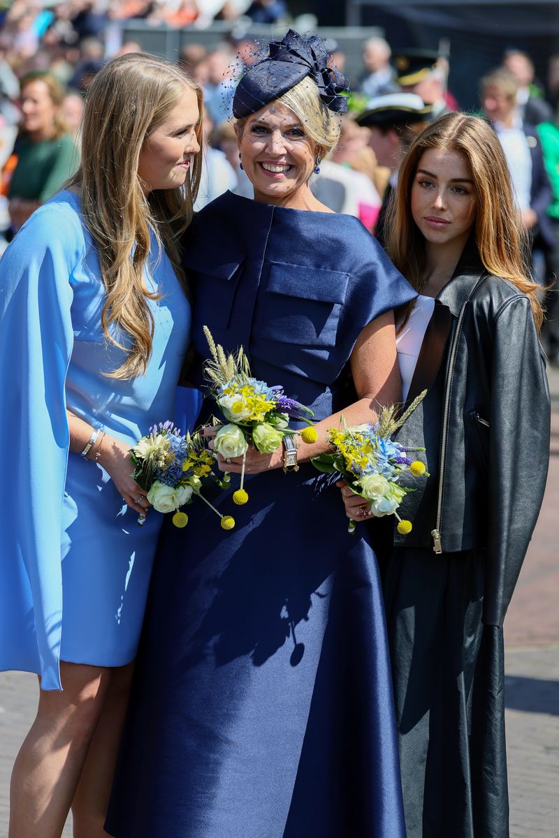 Princess Catharina-Amalia of the Netherlands, Queen MÃ¡xima of the Netherlands and Princess Alexia of the Netherlands celebrate King's Day on April 26, 2025 in Doetinchem, Netherlands.
