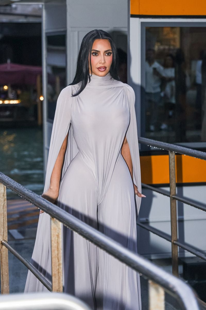 
Kim Kardashian is seen arriving at Diane von Furstenberg Award at Teatro Goldoni during the 82nd Venice International Film Festival. 