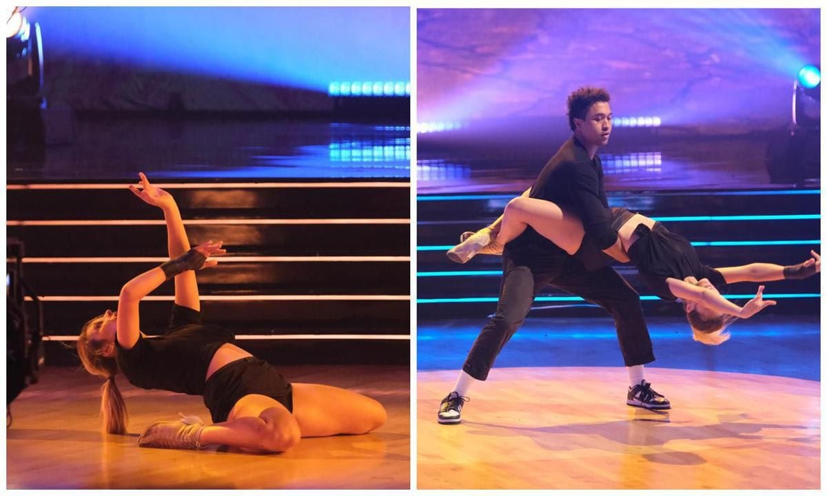 Lele rehearsing with Brandon Armstrong.