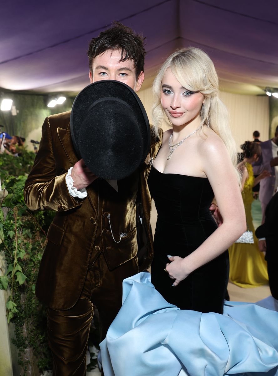 Barry Keoghan and Sabrina Carpenter attend The 2024 Met Gala Celebrating "Sleeping Beauties: Reawakening Fashion" 
