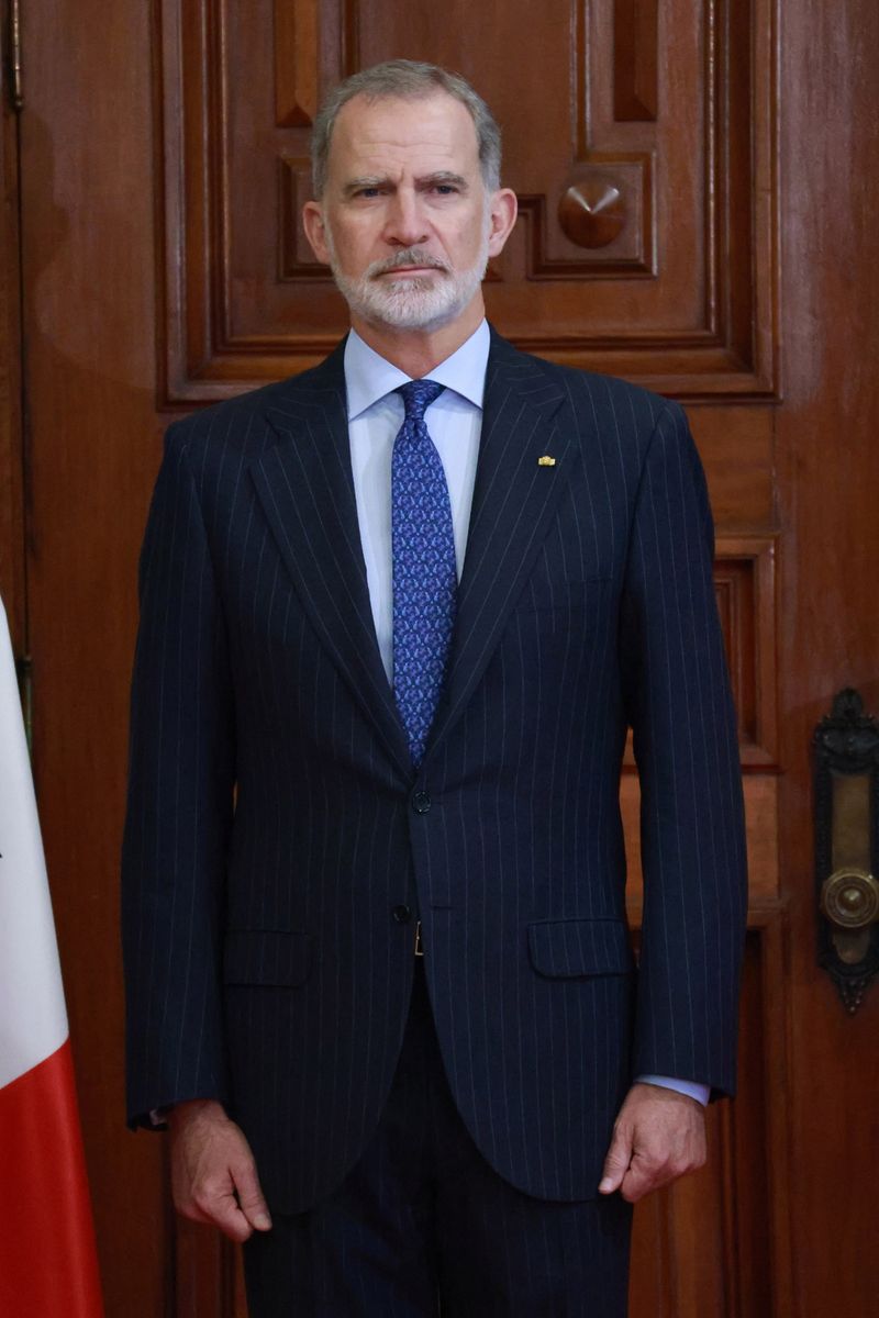 King Felipe VI returns to Mexico for the first time in seven years to meet President Claudia Sheinbaum at the National Palace.